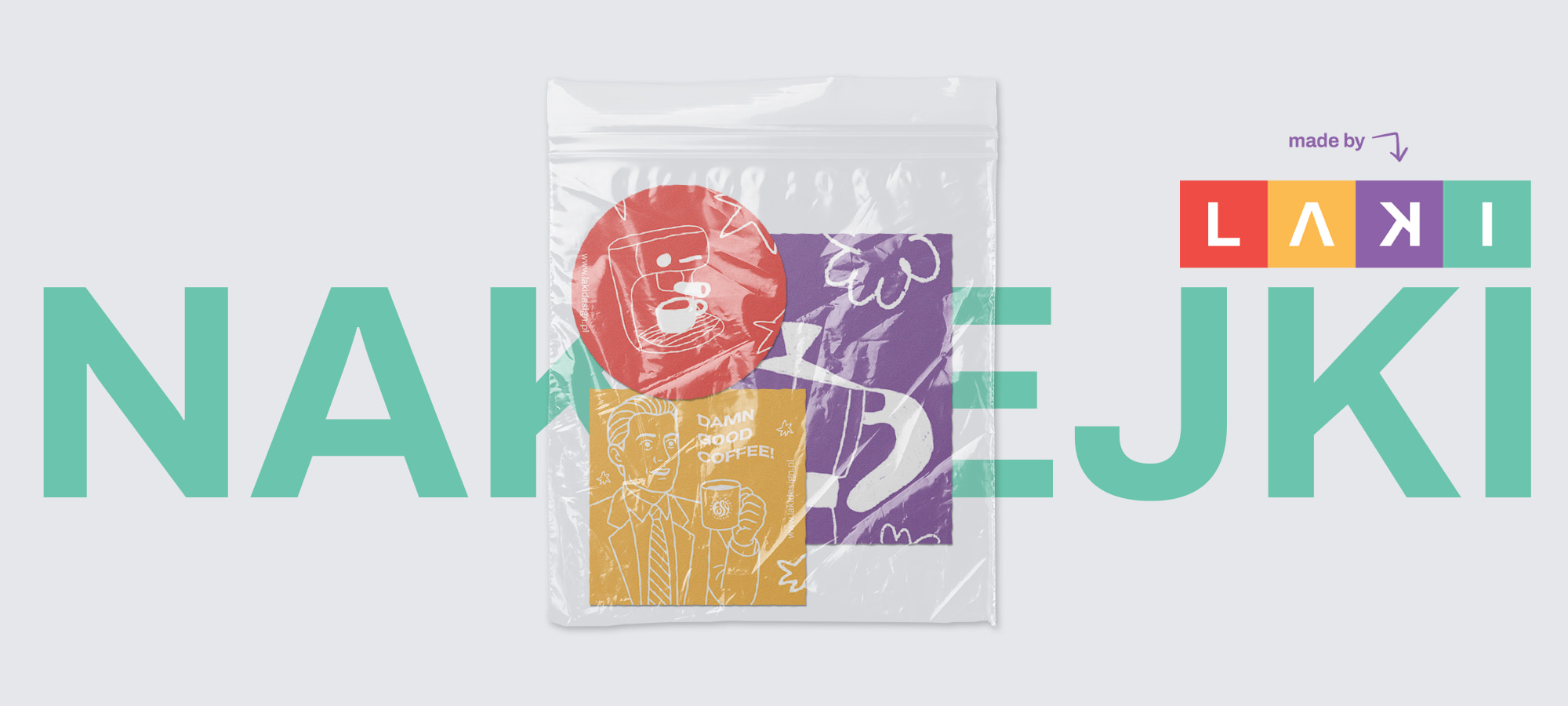 naklejki, naklejka okrągła, naklejka kwadratowa, kawiarnia, coffee