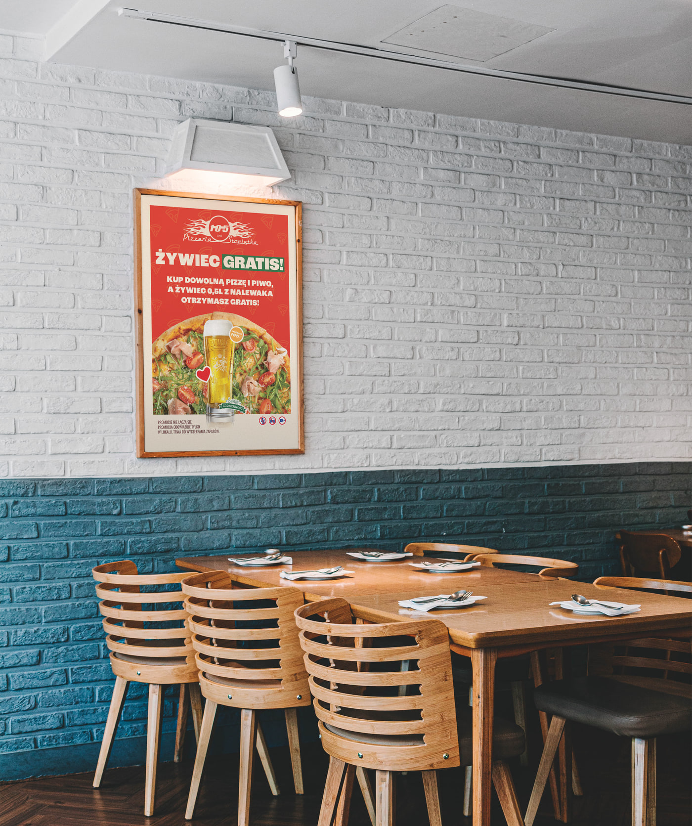 plakat, pizza, pizzeria 105